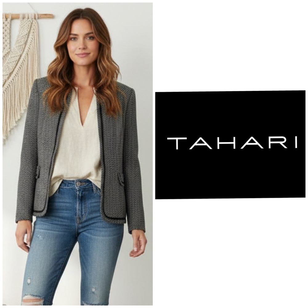 Tahari Black and White Blazer